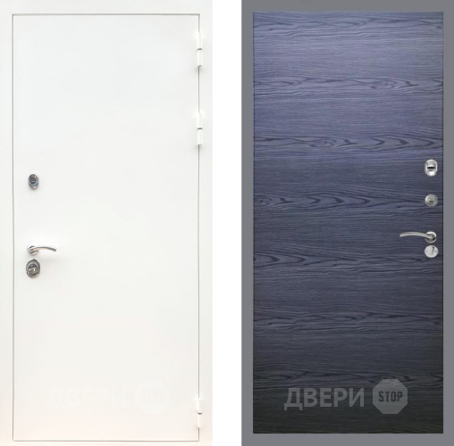 Входная металлическая Дверь Рекс (REX) 5 Белая Шагрень GL Дуб тангенальный черный в Клине