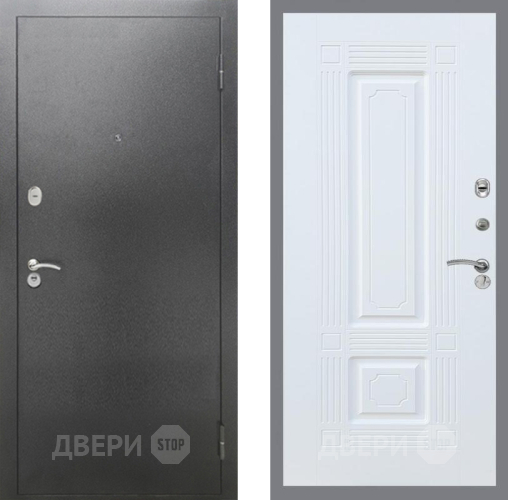 Дверь Рекс (REX) 2А Серебро Антик FL-2 Силк Сноу в Клине