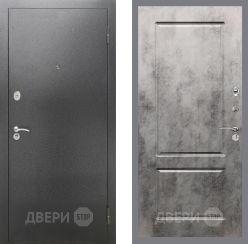 Дверь Рекс (REX) 2А Серебро Антик FL-117 Бетон темный в Клине