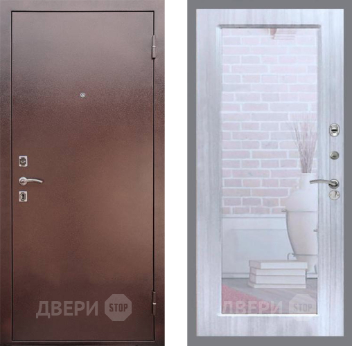 Входная металлическая Дверь Рекс (REX) 1 Зеркало Пастораль Сандал белый в Клине