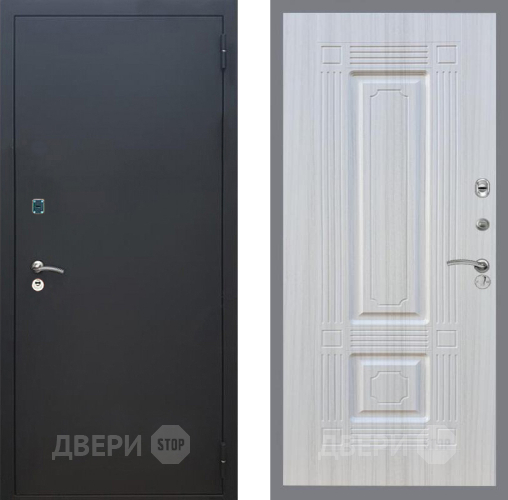 Дверь Рекс (REX) 1A Черный Муар FL-2 Сандал белый в Клине