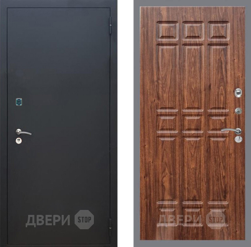 Дверь Рекс (REX) 1A Черный Муар FL-33 орех тисненый в Клине