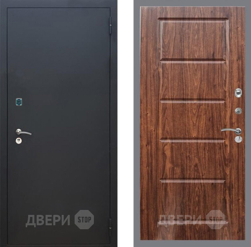 Дверь Рекс (REX) 1A Черный Муар FL-39 орех тисненый в Клине