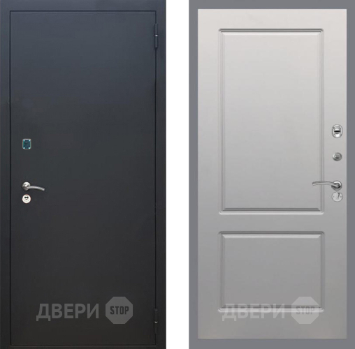 Входная металлическая Дверь Рекс (REX) 1A Черный Муар FL-117 Грей софт в Клине