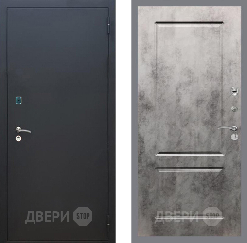 Дверь Рекс (REX) 1A Черный Муар FL-117 Бетон темный в Клине