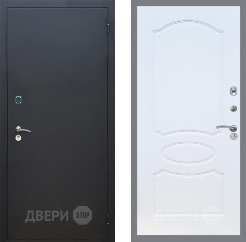 Дверь Рекс (REX) 1A Черный Муар FL-128 Белый ясень в Клине