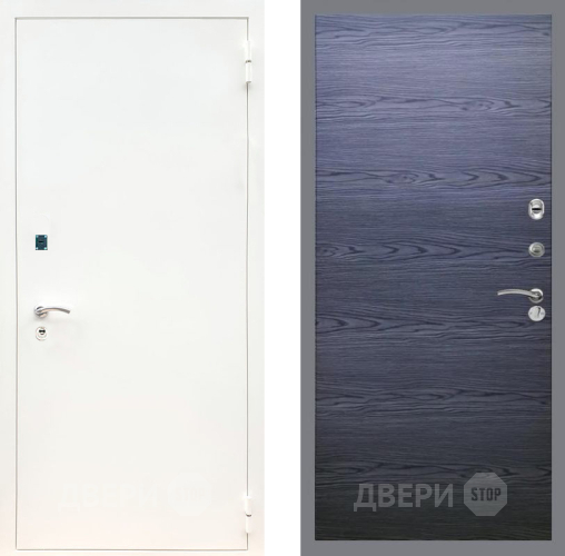 Дверь Рекс (REX) 1А Белая шагрень GL Дуб тангенальный черный в Клине