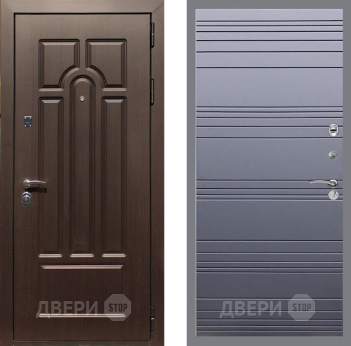 Входная металлическая Дверь Рекс (REX) Эврика Line Силк титан в Клине