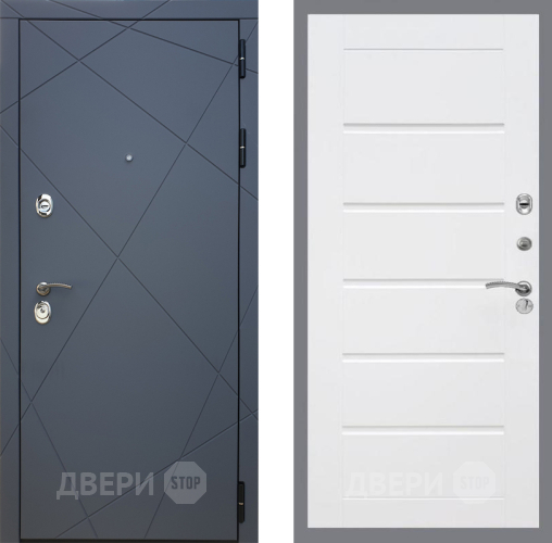 Дверь Рекс (REX) 13 Силк Титан Сити Белый ясень в Клине