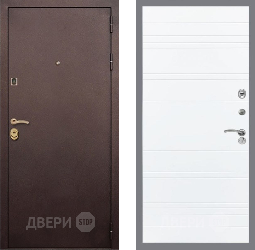 Входная металлическая Дверь Рекс (REX) Лайт 3К Line Силк Сноу в Клине