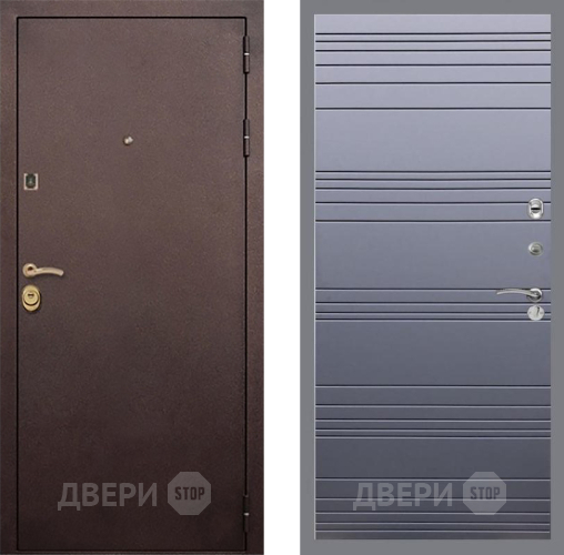 Дверь Рекс (REX) Лайт 3К Line Силк титан в Клине
