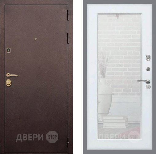 Дверь Рекс (REX) Лайт 3К Зеркало Пастораль Силк Сноу в Клине