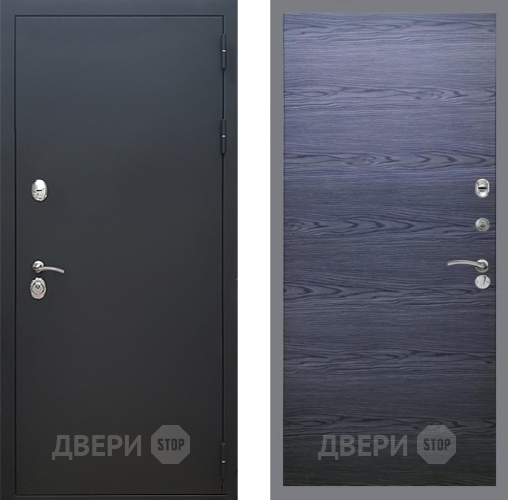 Дверь Рекс (REX) 5 Черный Муар GL Дуб тангенальный черный в Клине