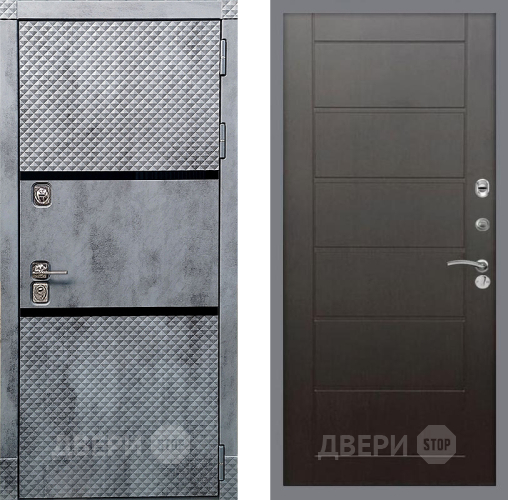Входная металлическая Дверь Рекс (REX) 15 Бетон Темный Сити Венге в Клине