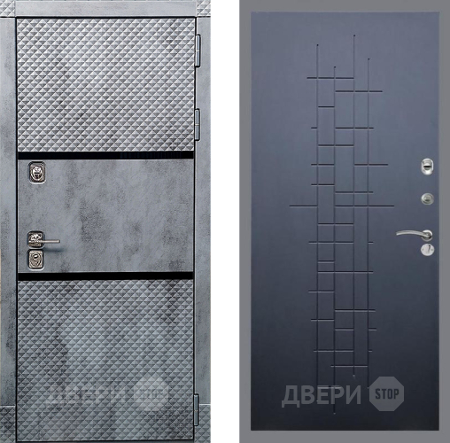 Входная металлическая Дверь Рекс (REX) 15 Бетон Темный FL-289 Ясень черный в Клине