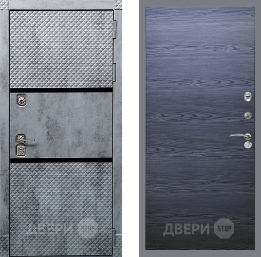Дверь Рекс (REX) 15 Бетон Темный GL Дуб тангенальный черный в Клине