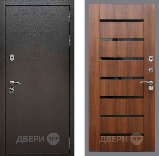 Дверь Рекс (REX) 5 Серебро Антик СБ-14 стекло черное Орех бренди в Клине