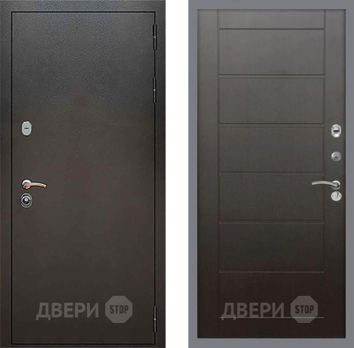 Входная металлическая Дверь Рекс (REX) 5 Серебро Антик Сити Венге в Клине
