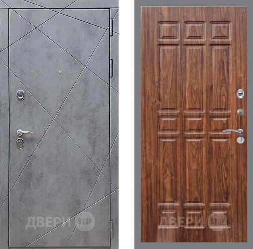 Дверь Рекс (REX) 13 Бетон Темный FL-33 орех тисненый в Клине