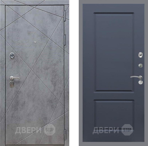 Входная металлическая Дверь Рекс (REX) 13 Бетон Темный FL-117 Силк титан в Клине