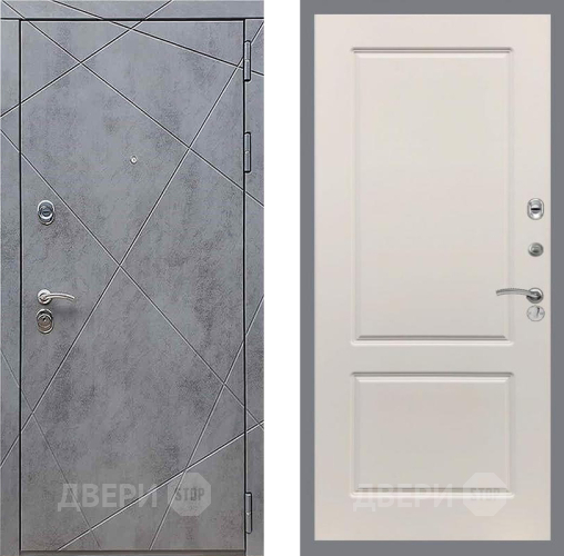 Входная металлическая Дверь Рекс (REX) 13 Бетон Темный FL-117 Шампань в Клине