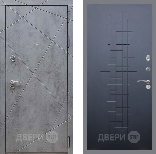 Дверь Рекс (REX) 13 Бетон Темный FL-289 Ясень черный в Клине