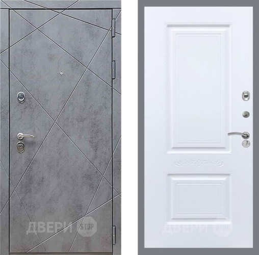 Дверь Рекс (REX) 13 Бетон Темный Смальта Силк Сноу в Клине