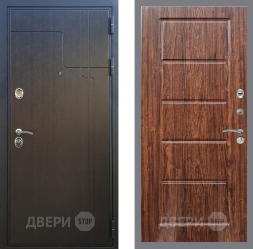 Входная металлическая Дверь Рекс (REX) Премиум-246 FL-39 орех тисненый в Клине