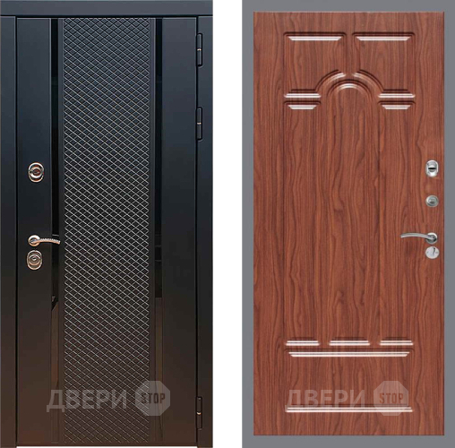 Входная металлическая Дверь Рекс (REX) 25 FL-58 орех тисненый в Клине