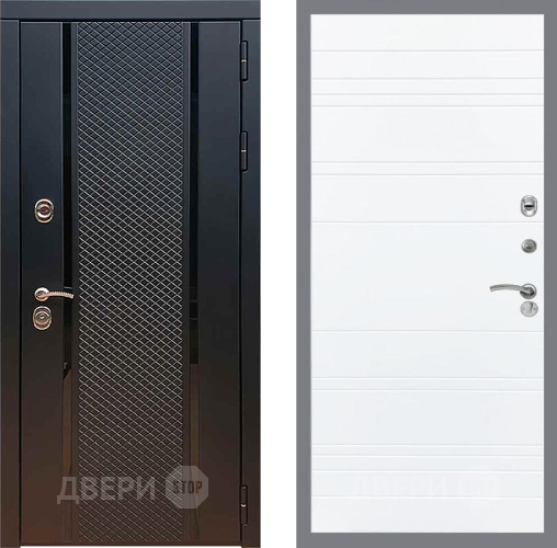 Входная металлическая Дверь Рекс (REX) 25 Line Силк Сноу в Клине
