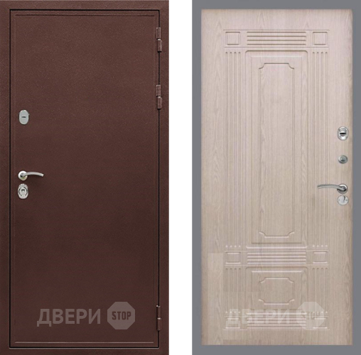 Входная металлическая Дверь Рекс (REX) 5 металл 3 мм FL-2 Беленый дуб в Клине