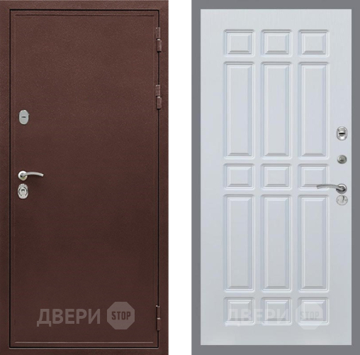 Дверь Рекс (REX) 5 металл 3 мм FL-33 Белый ясень в Клине