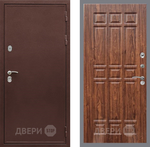Входная металлическая Дверь Рекс (REX) 5 металл 3 мм FL-33 орех тисненый в Клине