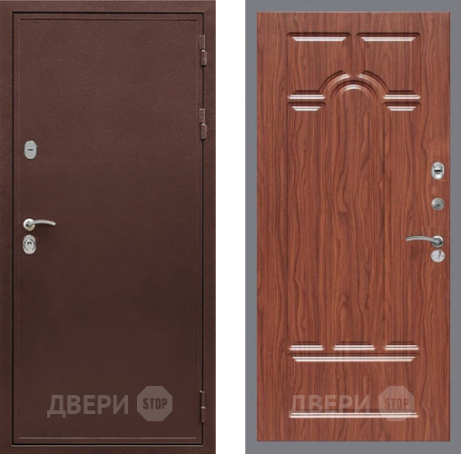 Дверь Рекс (REX) 5 металл 3 мм FL-58 орех тисненый в Клине