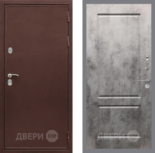 Входная металлическая Дверь Рекс (REX) 5 металл 3 мм FL-117 Бетон темный в Клине